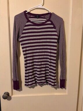 Gap Striped Long Sleeve Slim Fit Shirt with Button Detail